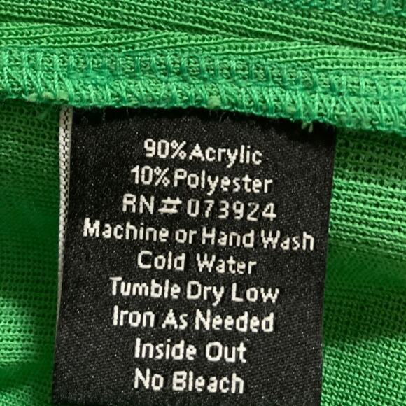 Misook Oversized Cardigan Tunic Women's XL Long Sleeves Hook & Eye Knitted Green - Picture 7 of 7